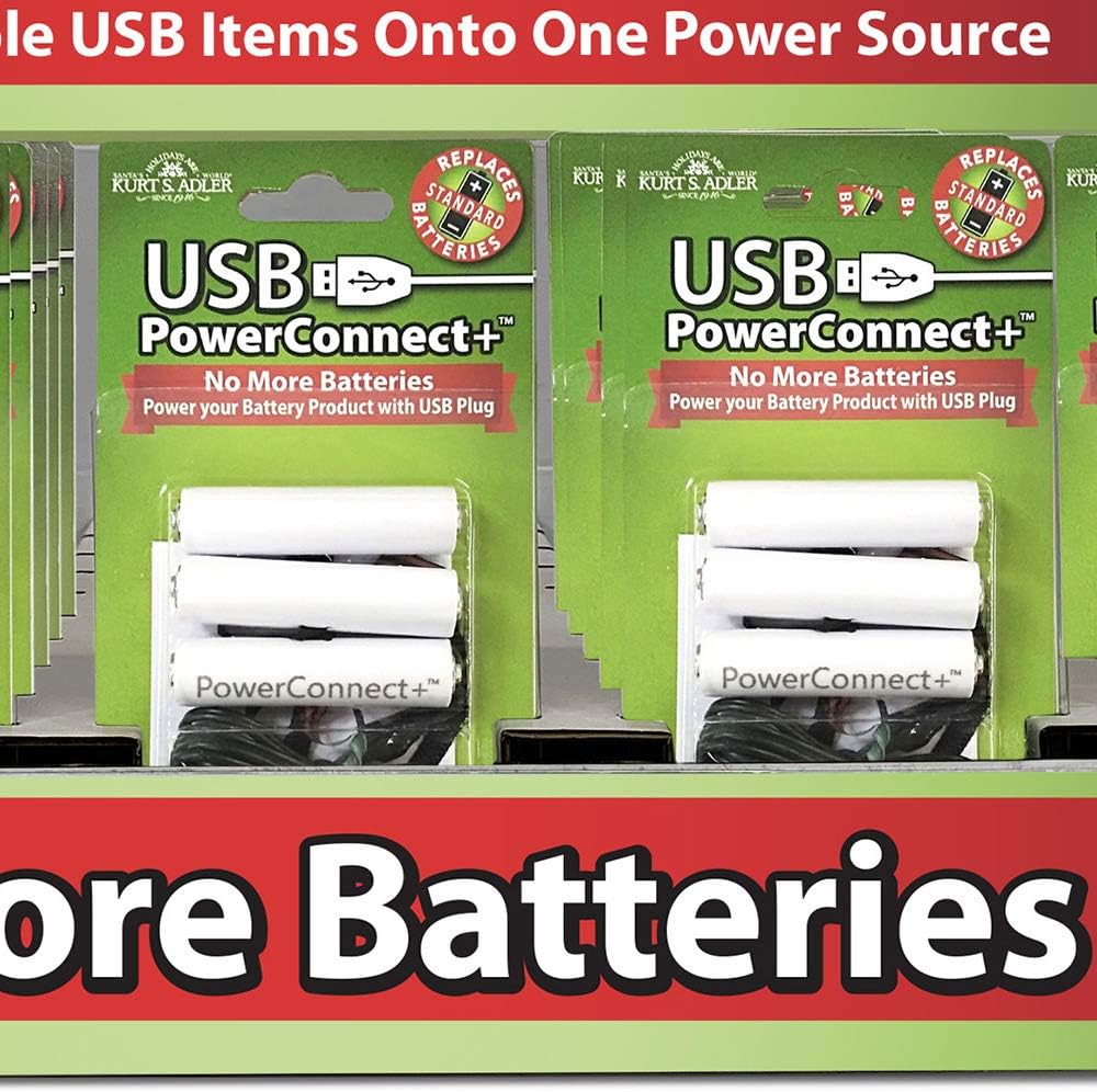 Kurt S. Adler 3-AAA USB Power Connect and Converter Tray