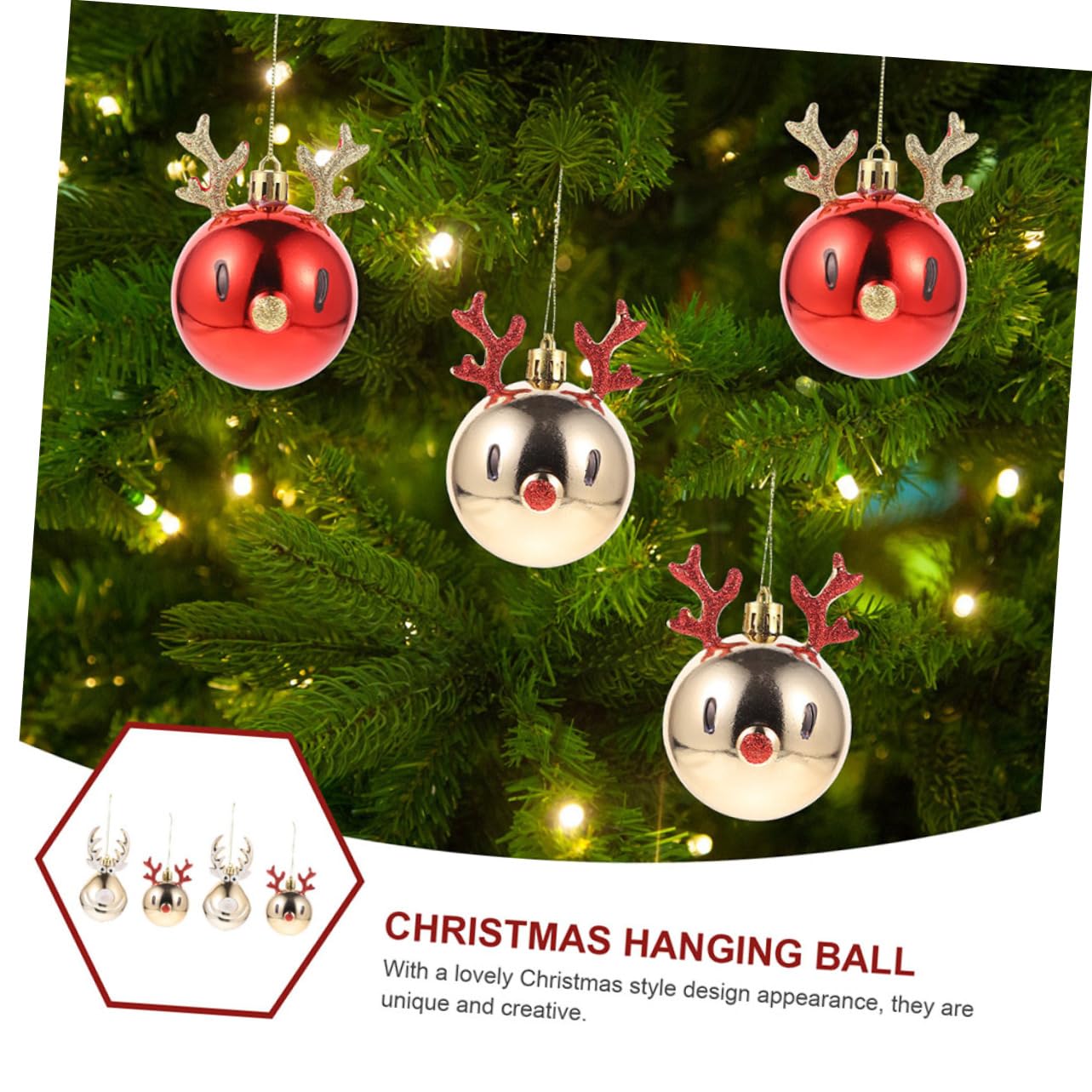 ABOOFAN 12stücke Cartoon Weihnachtsbaum Lustige Kugeln Für Festliche Deko Zufällige Designs Für Weihnachtsfeiern Und Festdekoration