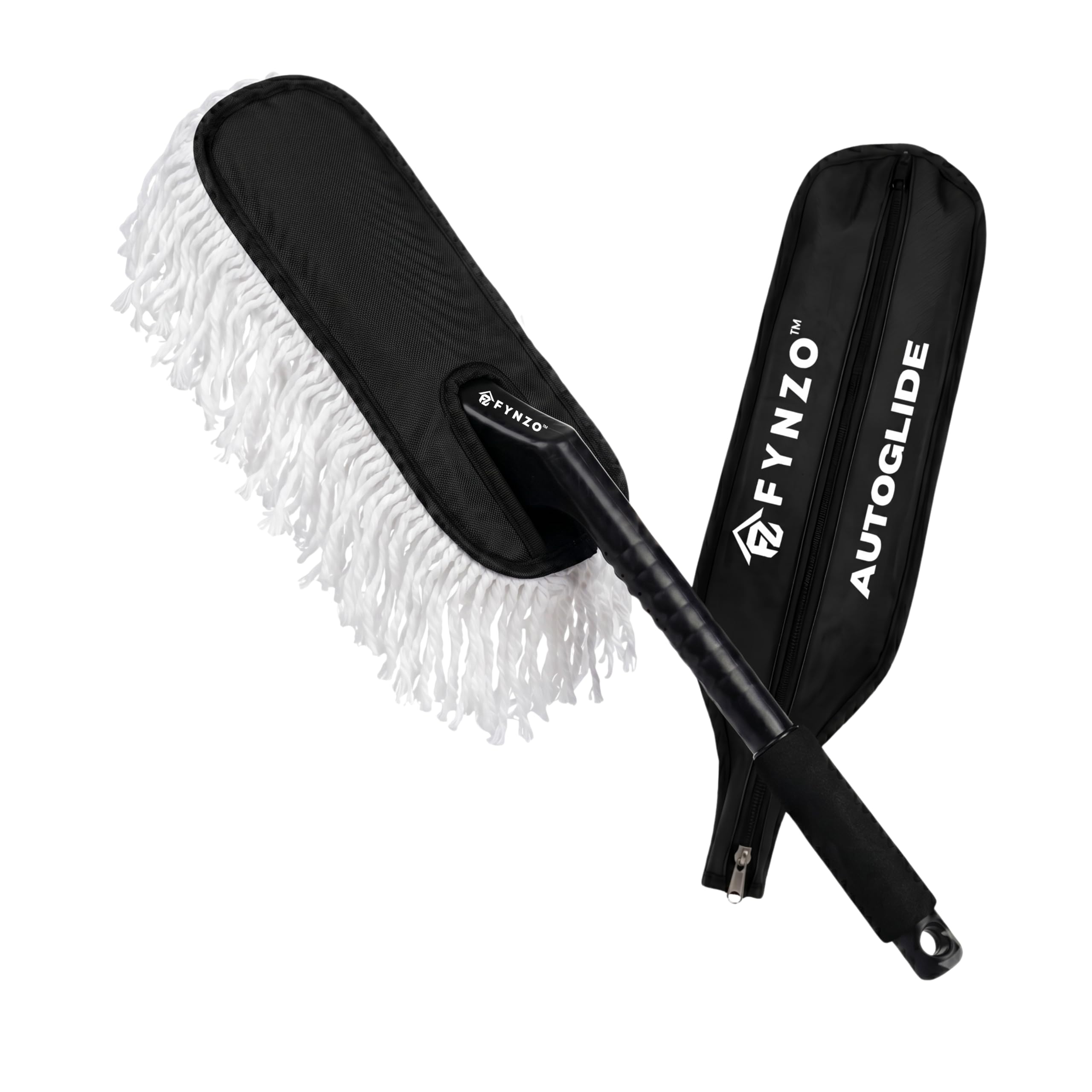 AutoGlide Car Duster Wax-Infused Car Dust Remover Brush for Car Cleaning, Scratch-Free Car Duster Brush with Long Handle, Cotton TC Yarn, 35 cm Wide Pad, Carry Bag for Car, SUV, Bike-image-20