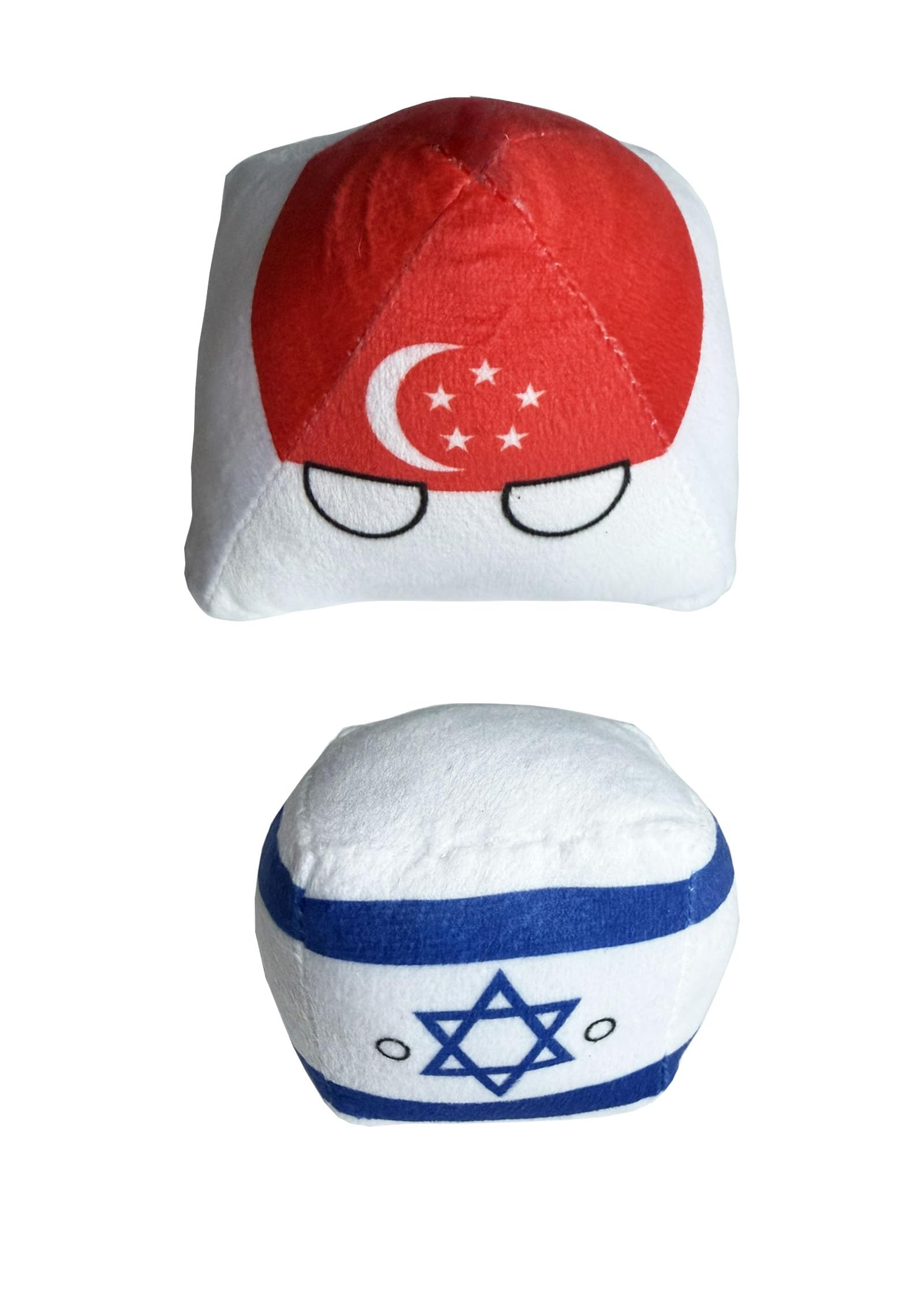 Raclove 6PC Countryballs Plushies - Soft & Educational National Character Toys. Your Collection of Countryball and Polandball Plushies. (31KZ-SG-IL-NP-DE)