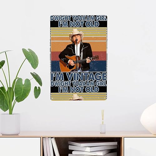 Miniatura 8 de Xojlqazd Dwight Song Writer Yoakam - Placa decorativa de metal para decoración de pared, póster moderno, decoración del hogar para sala de estar,