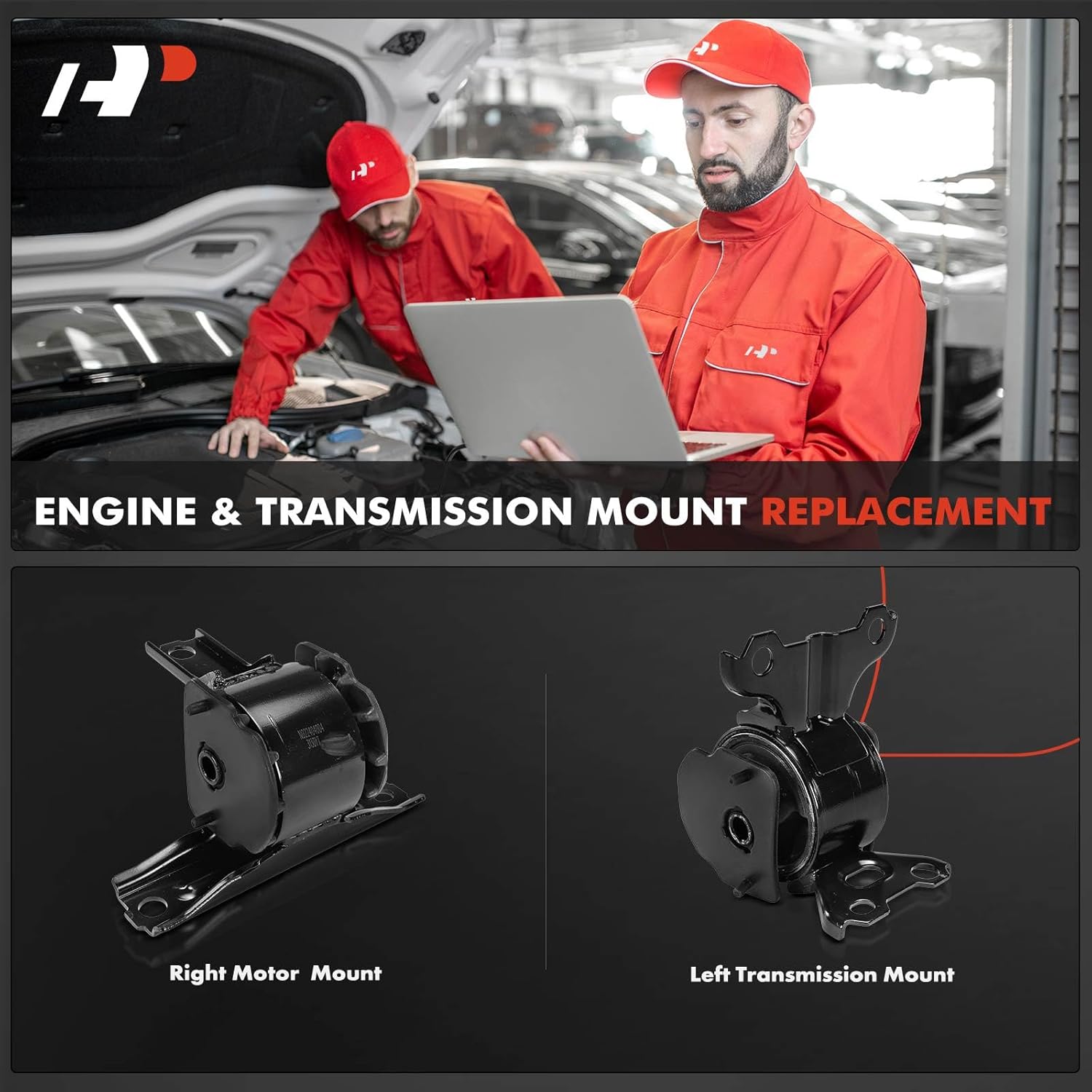A-Premium 2PCS Engine Motor Mount and Transmission Mount Set Compatible with Jeep Compass Patriot 2007-2017 & Mitsubishi Outlander 2008-2013, Outlander Sport 2011-2022, RVR 2011-2022 & Dodge Caliber