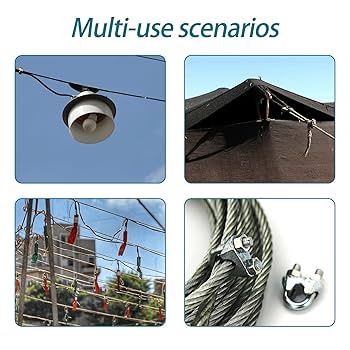 MENTBERY Wire Rope Clamp, 20PCS 1/8 Inches M3 Cable Clamps