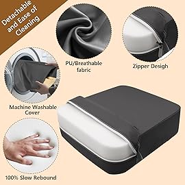 Booster Seat for Kitchen Chair - Toddler Non-Slip Portable Height Increasing Strong Support Seat Cushion PU Easy to Clean Detachable Washable Booster Seat for Dining Table