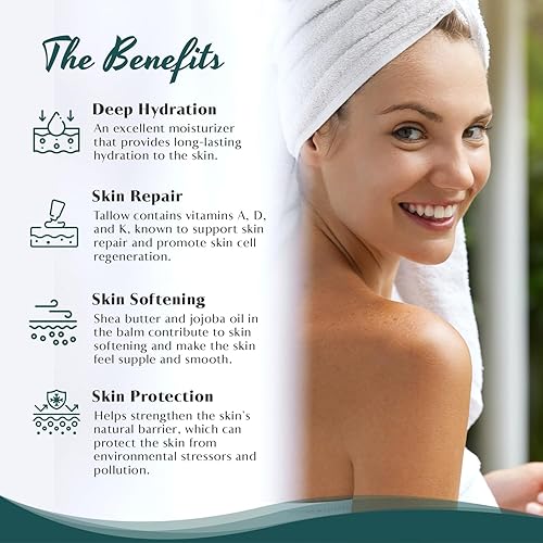 Miniatura 5 de Dr. Dave's Primal Essence Grass Fed Beef Tallow Balm with Organic Shea Butter, Jojoba Oil, Beeswax and Honey  Natural Skincare  Moisturizer for Dry