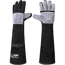 JASIC Welding Gloves, 24 Inches 932F Heat/Fire Resistant for Stick, MIG, Cutting, Reptile, Dog, Falcon, Forge, Grill, Fireplace