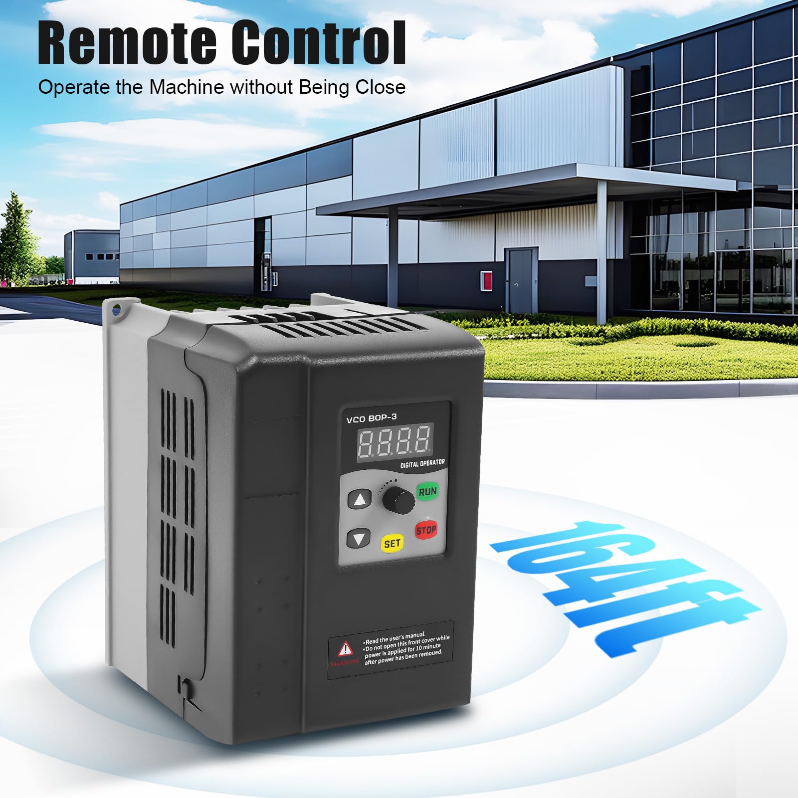 Frequenzumrichter 380V 2.2KW, Drehzahlregler 230V Motor mit Fernbedienung - 3-Phasen Frequenzgenerator für Poolpumpe, Lüfter & Industrieanlagen, Sanftanlauf & 8-fach Schutz
