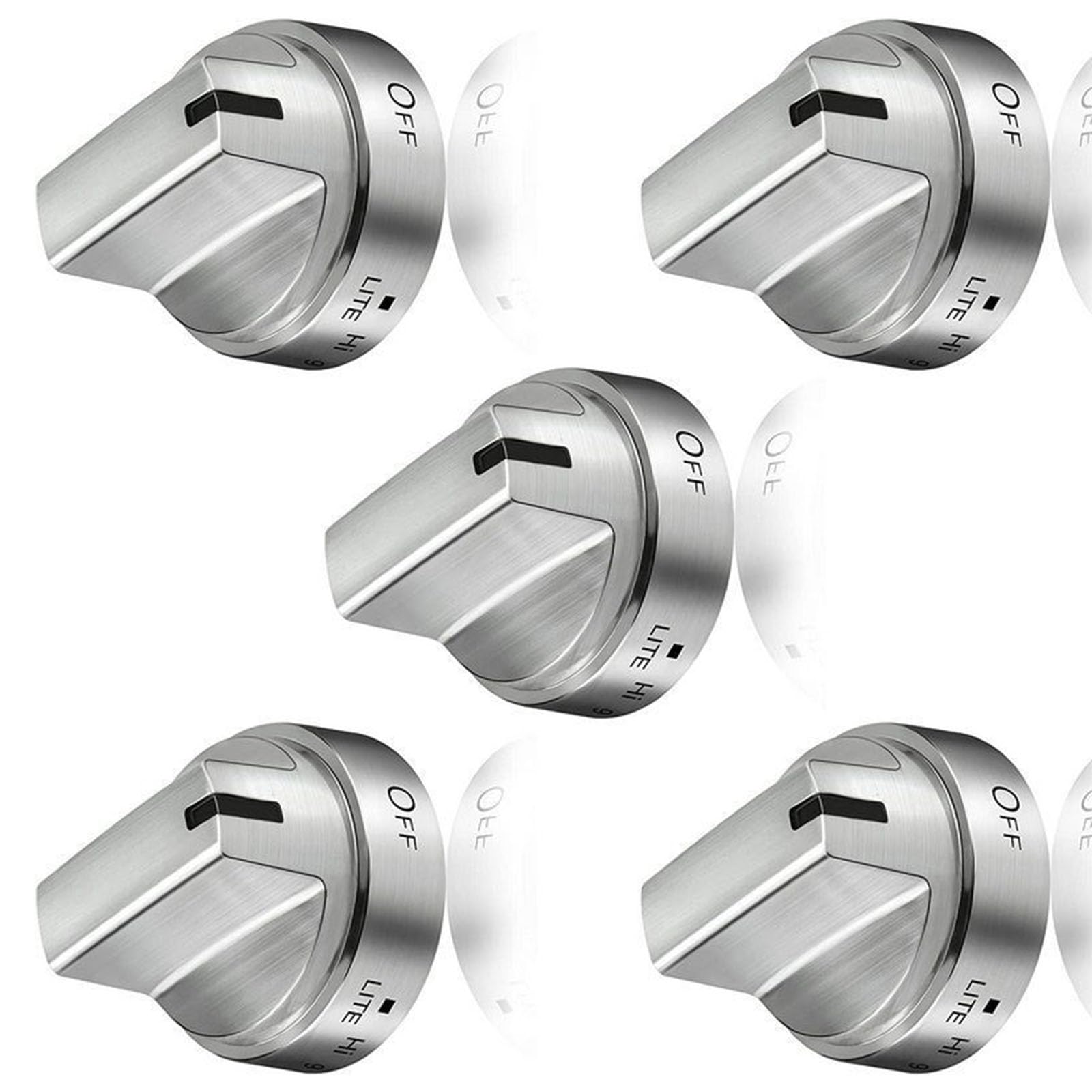Mando de cocina WB03X24818 perillas de estufa repuesto compatible AP5989029 set de 5 piezas 1