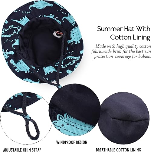 Miniatura 5 de Sombrero de verano de mezclilla para bebés, niños y niñas, sombreros de cubo para proteger el sol