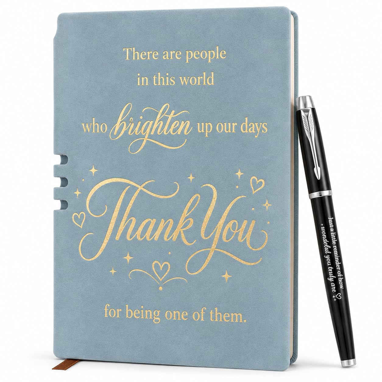 Leaving Gifts for Colleagues Women Men - Personalised Notebook Pen Set Blue
