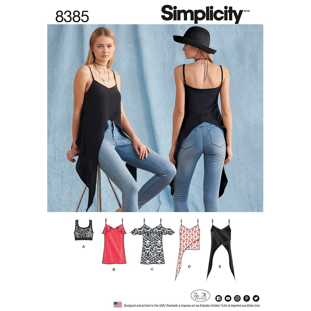 Knit côté et hauts Simplicity 8385 pour créer votre garde-robe estivale