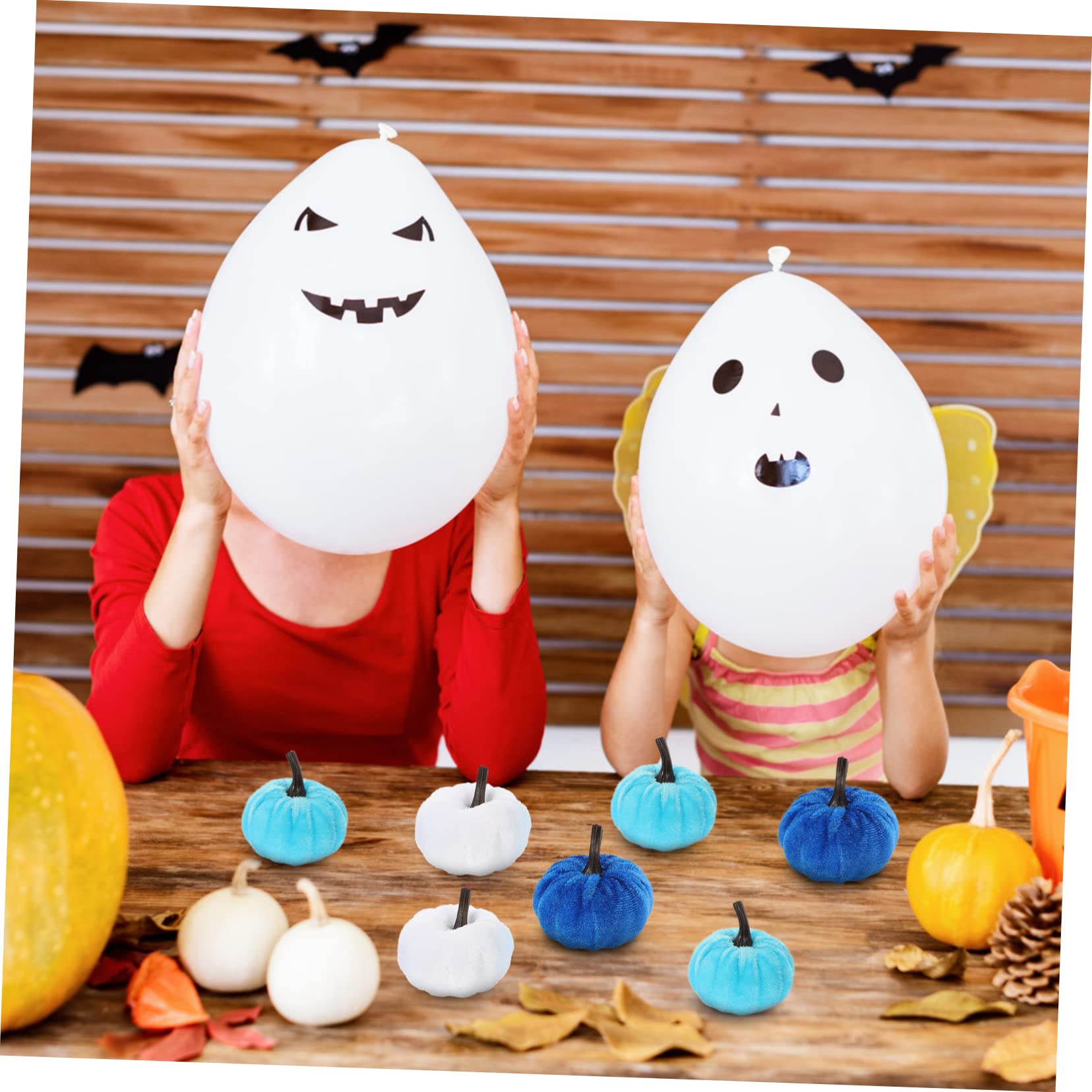 Zerodeko 3 Set Zucca Di Flanella Di Simulazione Bandiera Di Compleanno Di Halloween Falso Zucca Decorativa Autunnale Kit Di Halloween Gonfiabile Autunno Ghirlanda Flanella 12 Pezzi*3