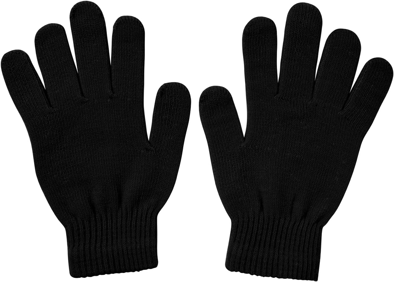 American Trends Magic Knitted Gloves for Women Winter Warm Full Finger Mittens for Men Ladies Soft Stretchy Unisex Gloves
