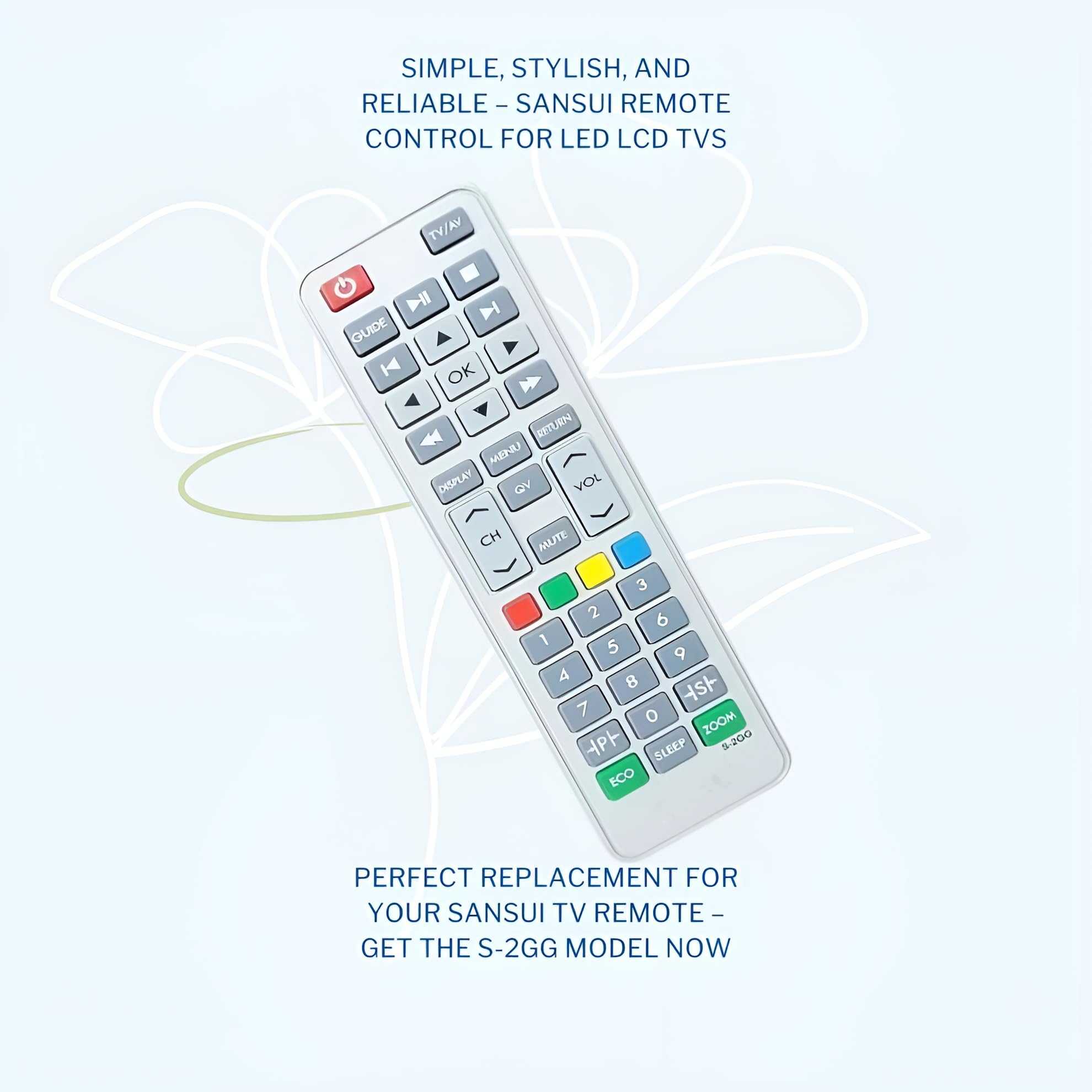 K2 Remotes Compatible with Sansui LED & LCD TVs – Model S-2GG | Match with Your Old Remotte Before Purchase | Replacement Original Remote Controller for Sansui TV — Amazon image 4