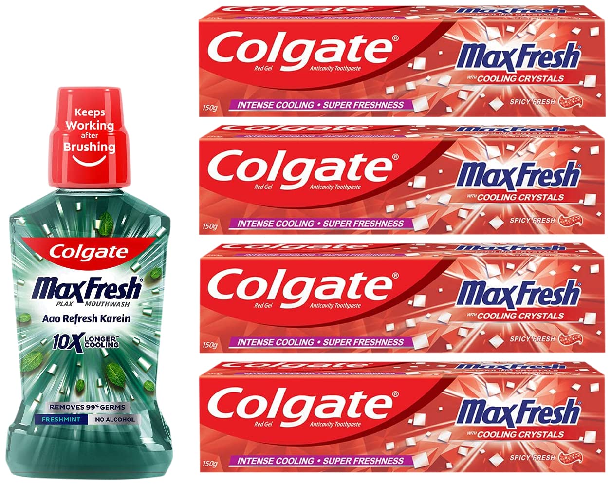 Buy Colgate Plax Fresh Mint Mouthwash, 0 Alcohol 500 ml & Colgate