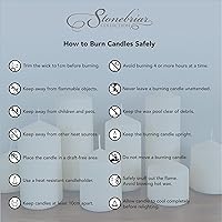 Vista 9 de Stonebriar 6 Pack Tall 3 x 6 Inch 65 Hour Long Burning Unscented Ivory Wax Pillar Candles