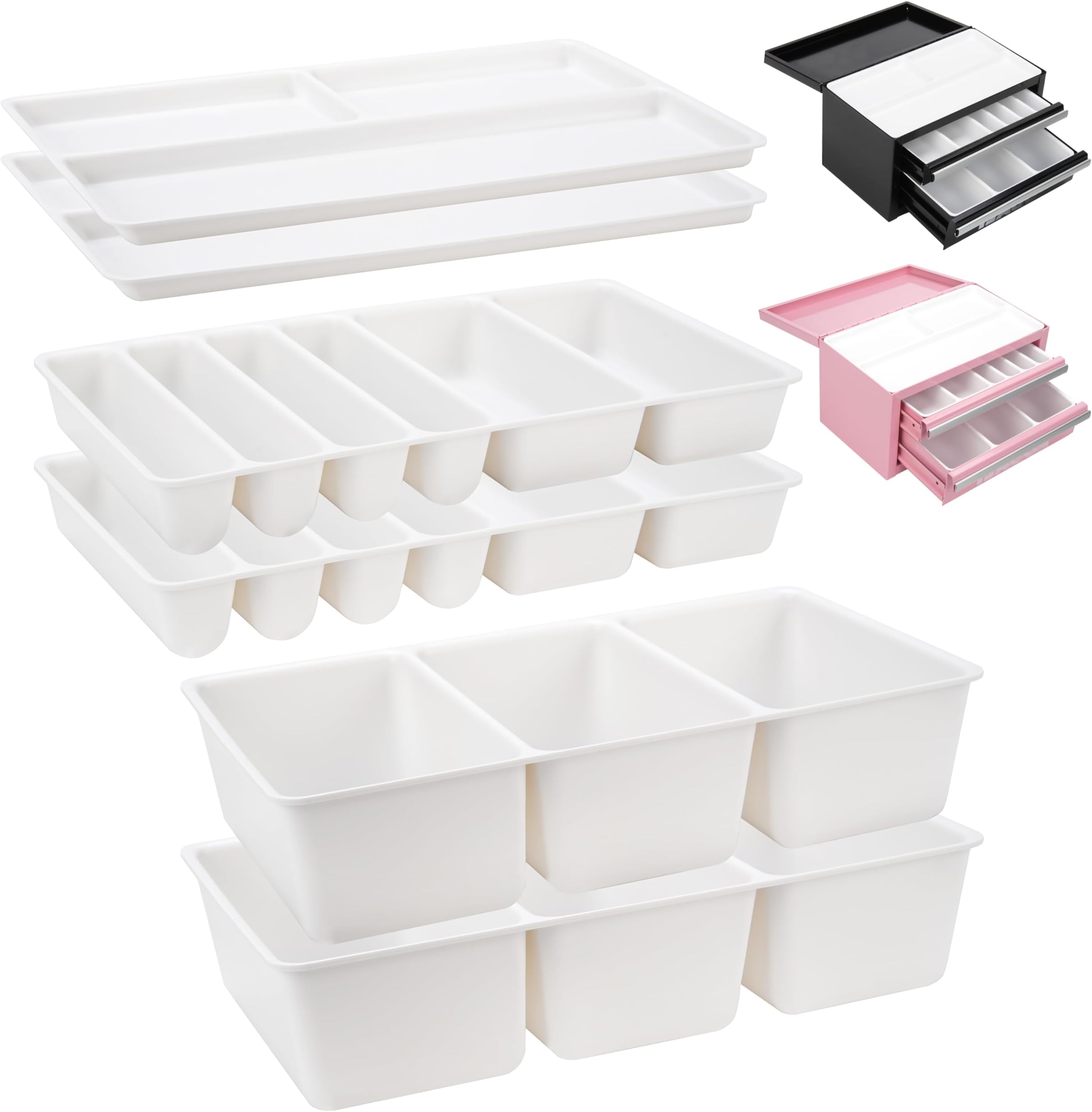 Tool Desk Drawer Organization, 6 Pcs Tool Box Organizer Tray Divider Set for Kobalt 2-Drawer Mini ToolBox, Perfect for Storing Small Gadgets, Toolbox accessories (Only for the old version.)
