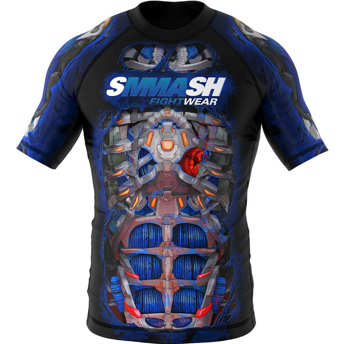 SMMASH Helion Rashguard Hombre Manga Corta, Camisetas Hombre para MMA, Artes Marciales, Krav Maga, BJJ, K1, Karate, Material Transpirable y Antibacteriano — view 29