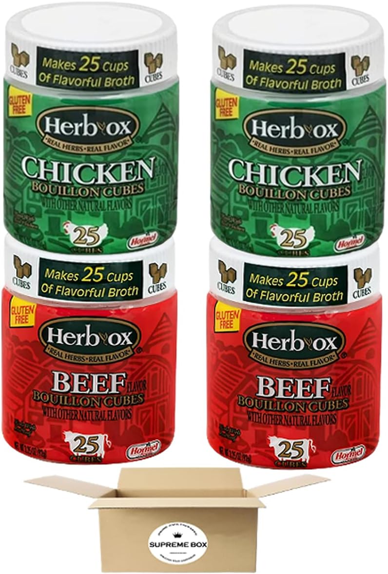 Herb Ox Sodium Free Bouillon, Beef and Chicken (200