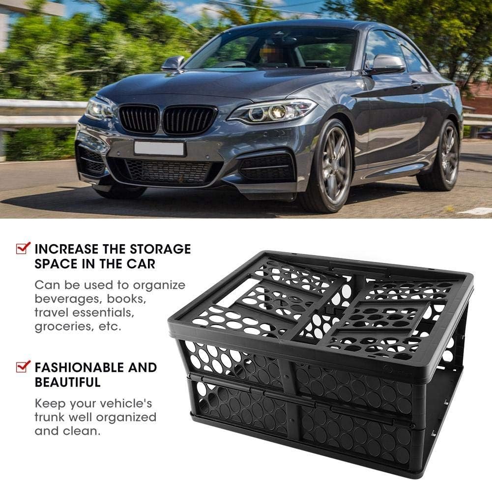 Aramox Car Trunk Organizer,Car Trunk Storage Box Trunk Storage Shopping Crate Basket Fit for Benz