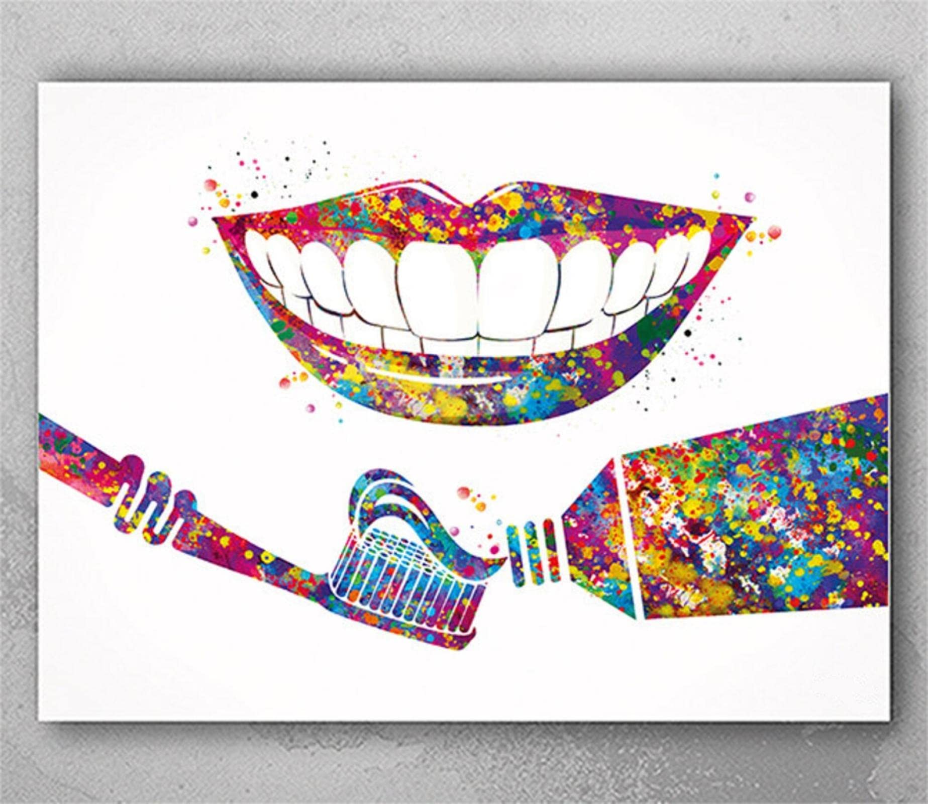 Wandbild 'Zahnarzt-Gebet' Auf Leinwand, 29,1 X 38,1 Cm, Gerahmt - Dekoration Oder Geschenk