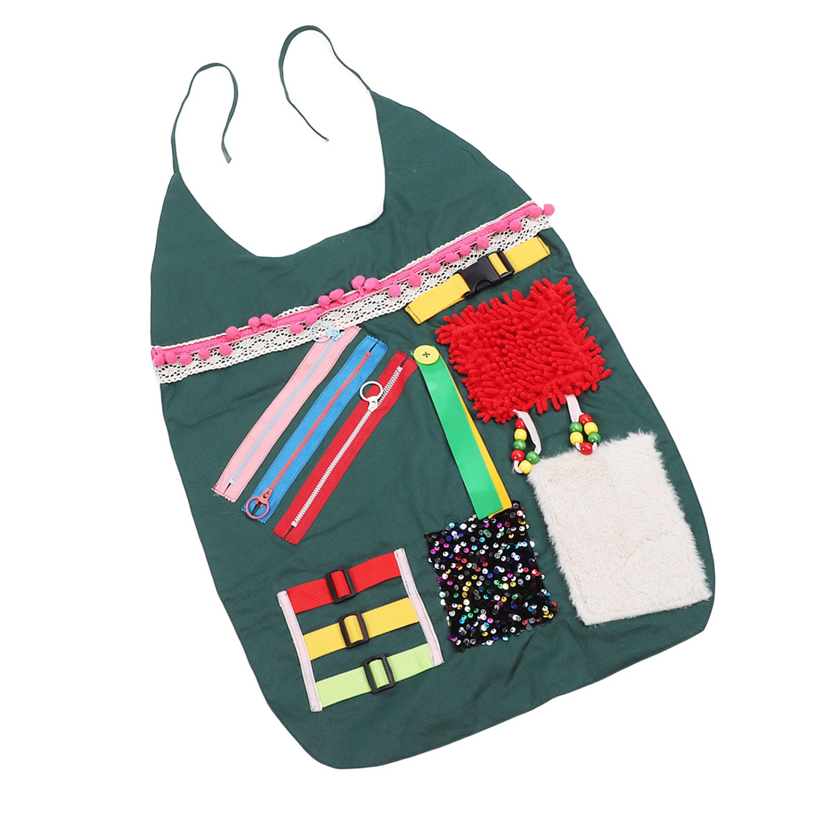 Sensory Blanket Apron, Engaging Sensory Activities, Carefully Designed, Sensory Activities And Games, Alleviate Anxiety, Cotton, for Dementia, Alzheimer, ADHD