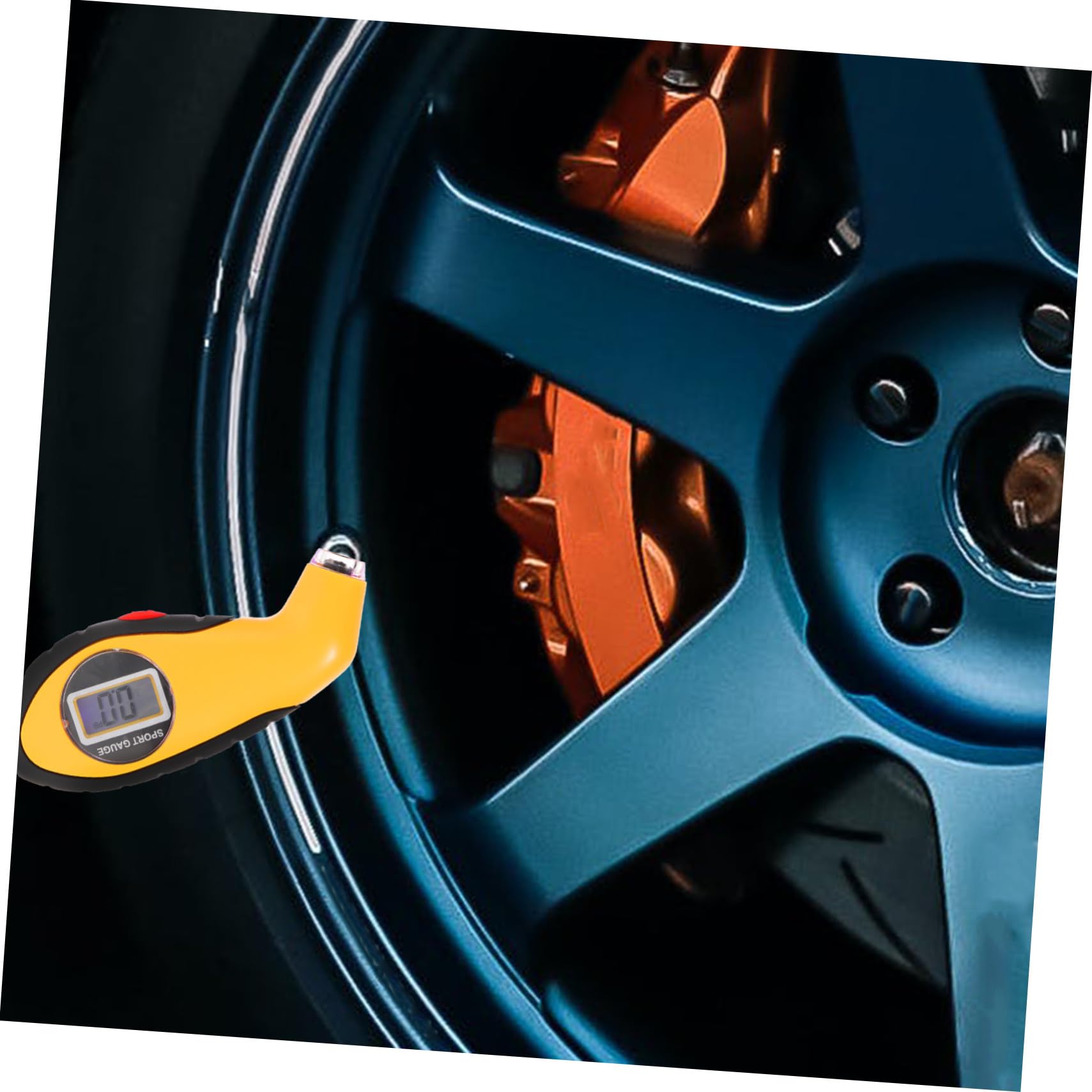 iplusmile 5pièces Testeur De Pression Pneumatique Numérique Manomètre De Pneus Pour Voiture Avec Écran Lcd Gonfleur De Pneus Portable Et Précis Outil De