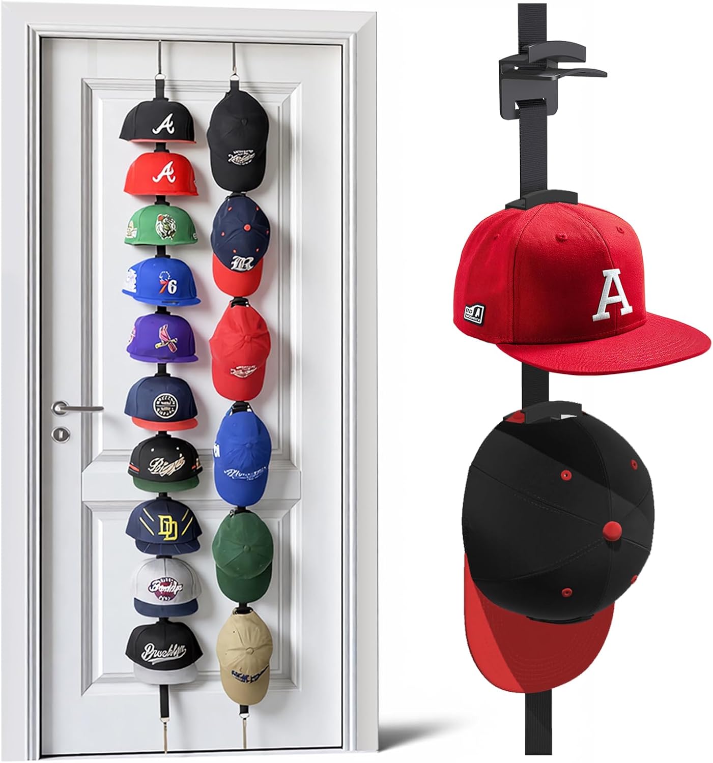 Hat Ra for Door - Two-Way Hanging s with Display Hooks and
