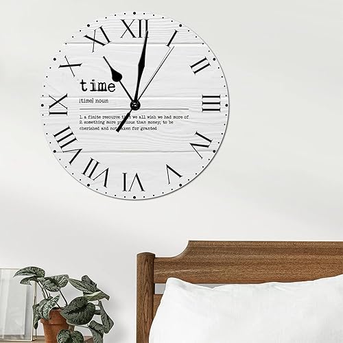 Miniatura 10 de Reloj de PVC con definición psicológica, reloj de pared grande con números romanos inspiración, refranes de inspiración de 12 pulgadas, significado