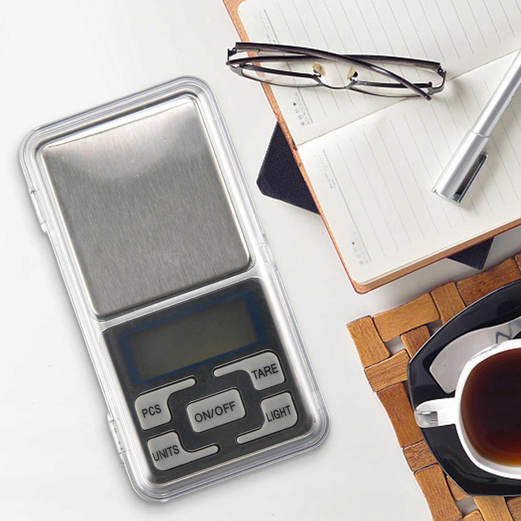 Pasuihcay 500g x 0.01g Mini Digital Scales Jewelry Jewelry Scales LCD Display High Precision Measuring Pocket Weight Tools