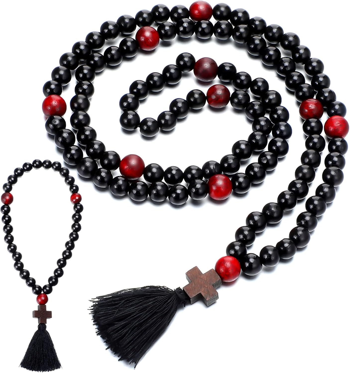 Christian prayer rope wool knots