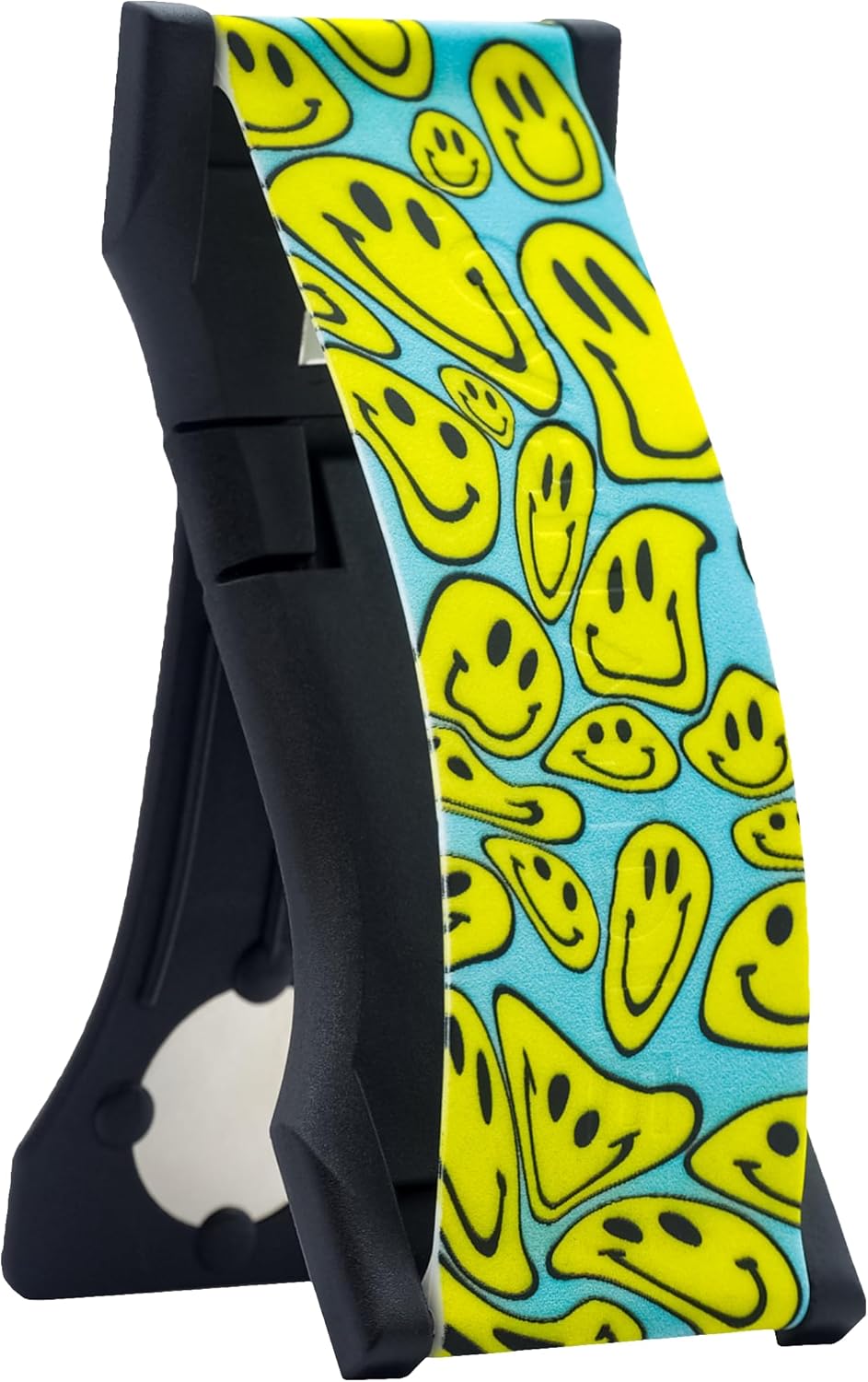 LOVEHANDLE PRO Premium Phone Grip - Silicone Phone Strap - Magnetic Phone Mount and Kickstand for Smartphone and Tablet - Smiley Faces