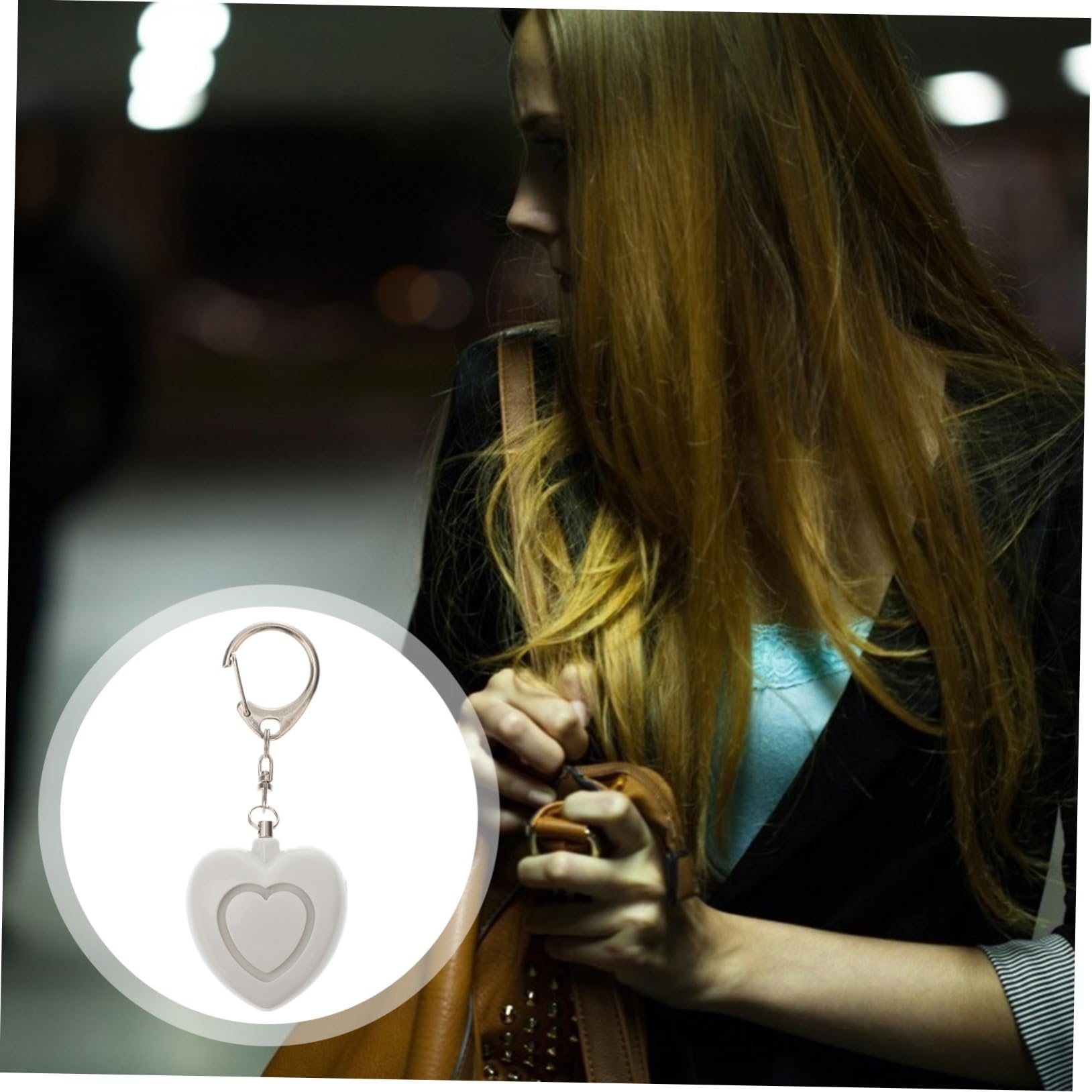 5 Pièces Sirène Anti Loup encensés Trousseau d'alarme Alarme de sécurité dispositifs de Protection individuelle de sécurité Porte-clés personnelle Plastique Blanche