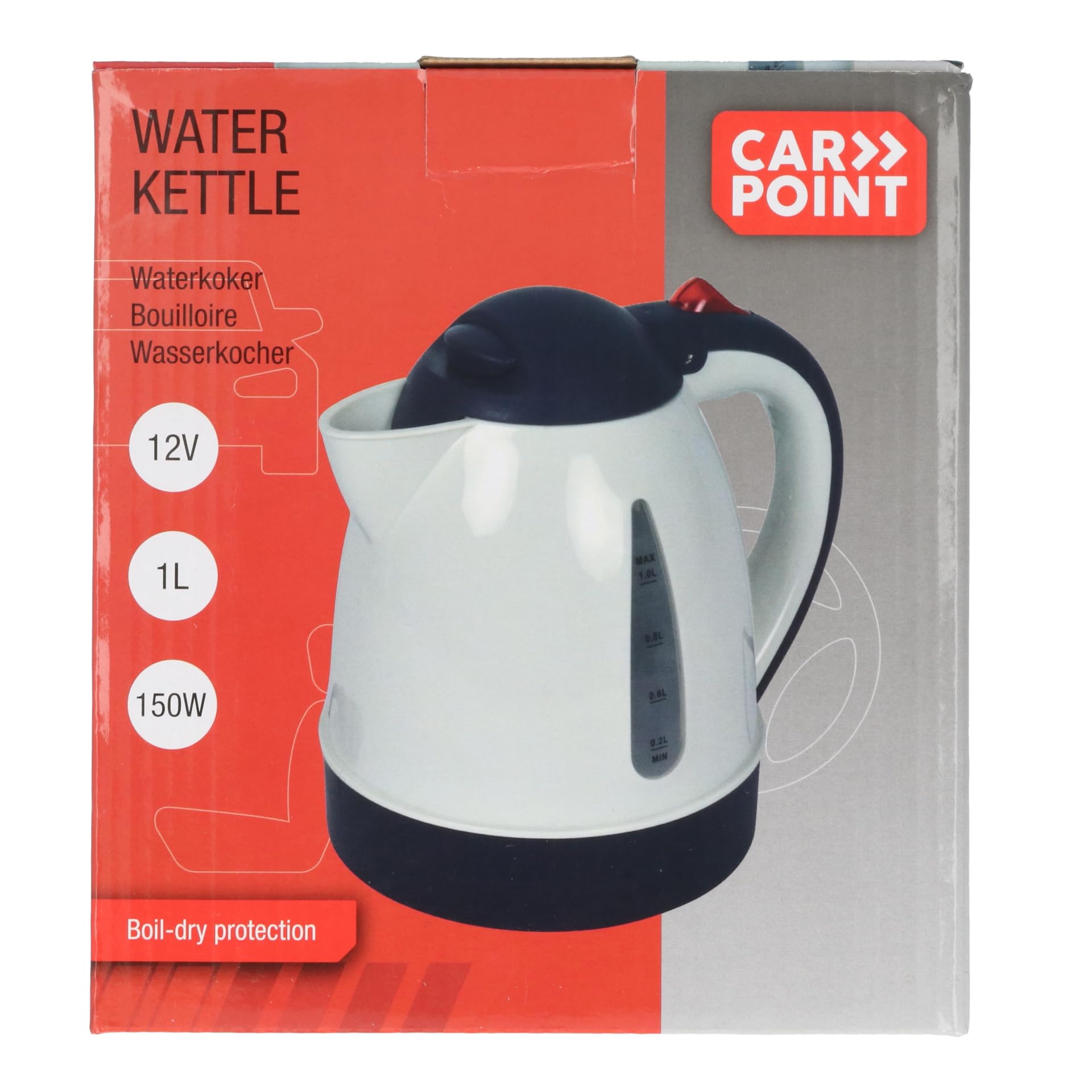 Carpoint - Bouilloire d'eau - 1 Litre - 12V - Blanc