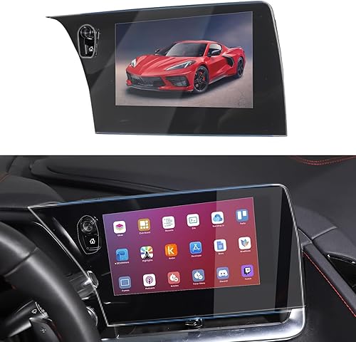 Protector de pantalla compatible con Chevrolet Corvette C8 2020-2023, película protectora de pantalla de navegación, película protectora de vidrio