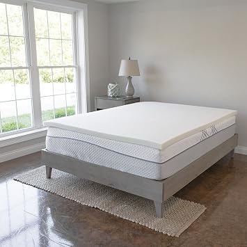 eLuxurySupply 1.5 Inch Memory Foam Mattress Topper - Temperature Regulating Mattress Pad - 2 lb Density for High Support - CertiPUR-US Certified - Twin Size