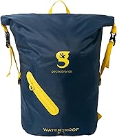 Vista 18 de geckobrands Mochila impermeable ligera de 30 L - Bolsa ligera impermeable para exteriores, senderismo, viajes, actividades acuáticas ligeras