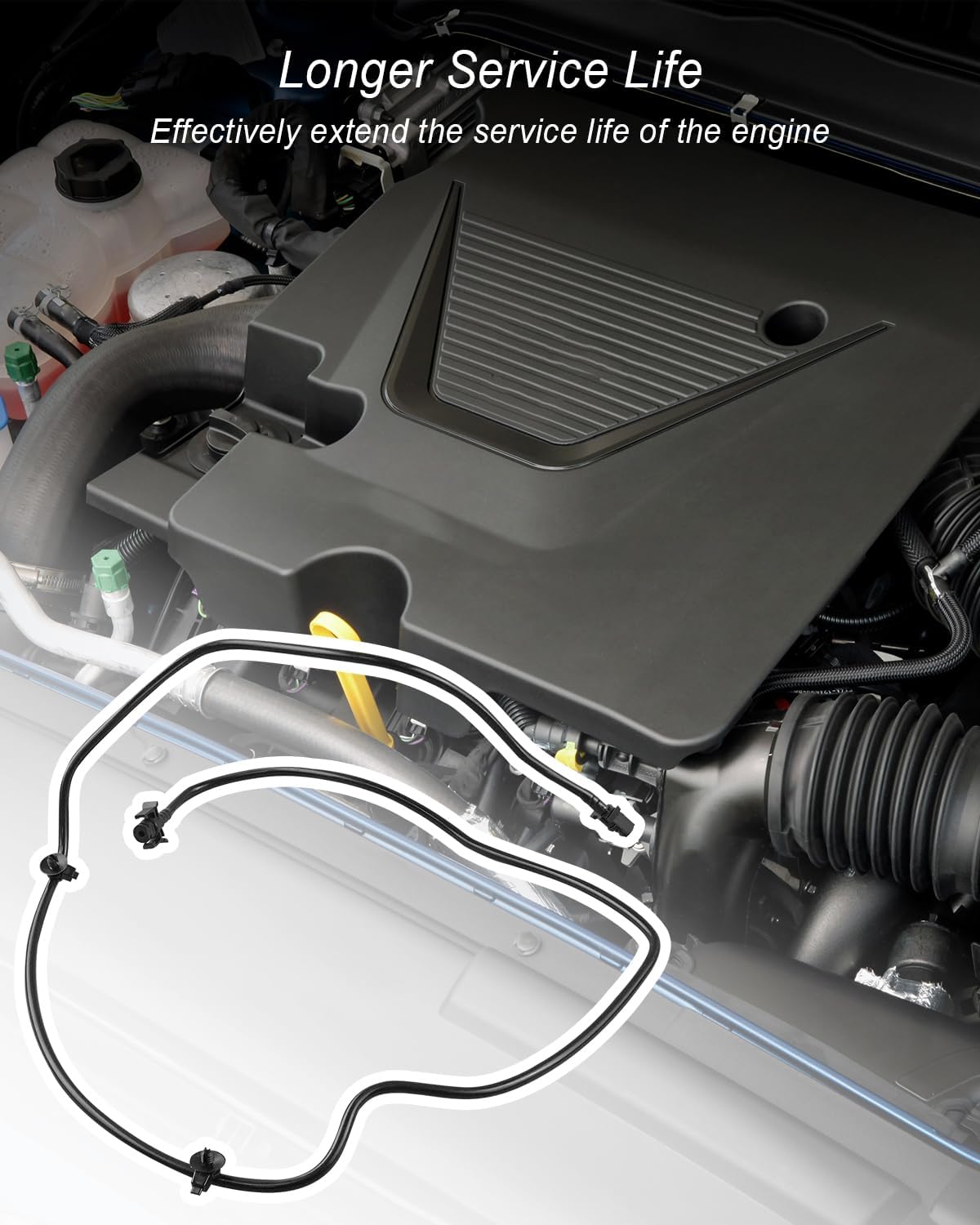 Radiator Hose Fit for Ford Fusion 2013 2014 2015 2016, Engine Coolant Reservoir Hose Replace DG9Z-8A365-E