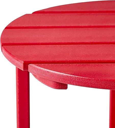 Vista 111 de WestinTrends Dylan Adirondack - Mesa auxiliar redonda para exteriores, color negro