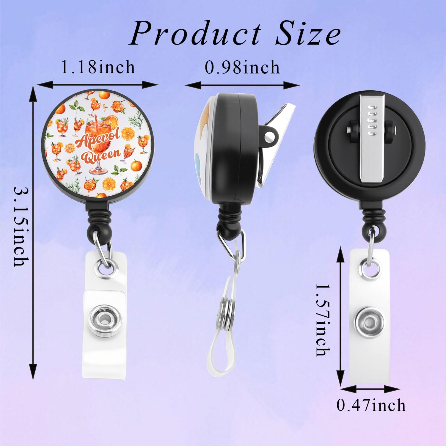 PLITI Aperol Spritz Gift Italian Summer Spritz Gift Cocktail Lover Gifts Aperol Queen Badge Reel for Nurse Doctor (aperol Queen badgeU) - Image 2