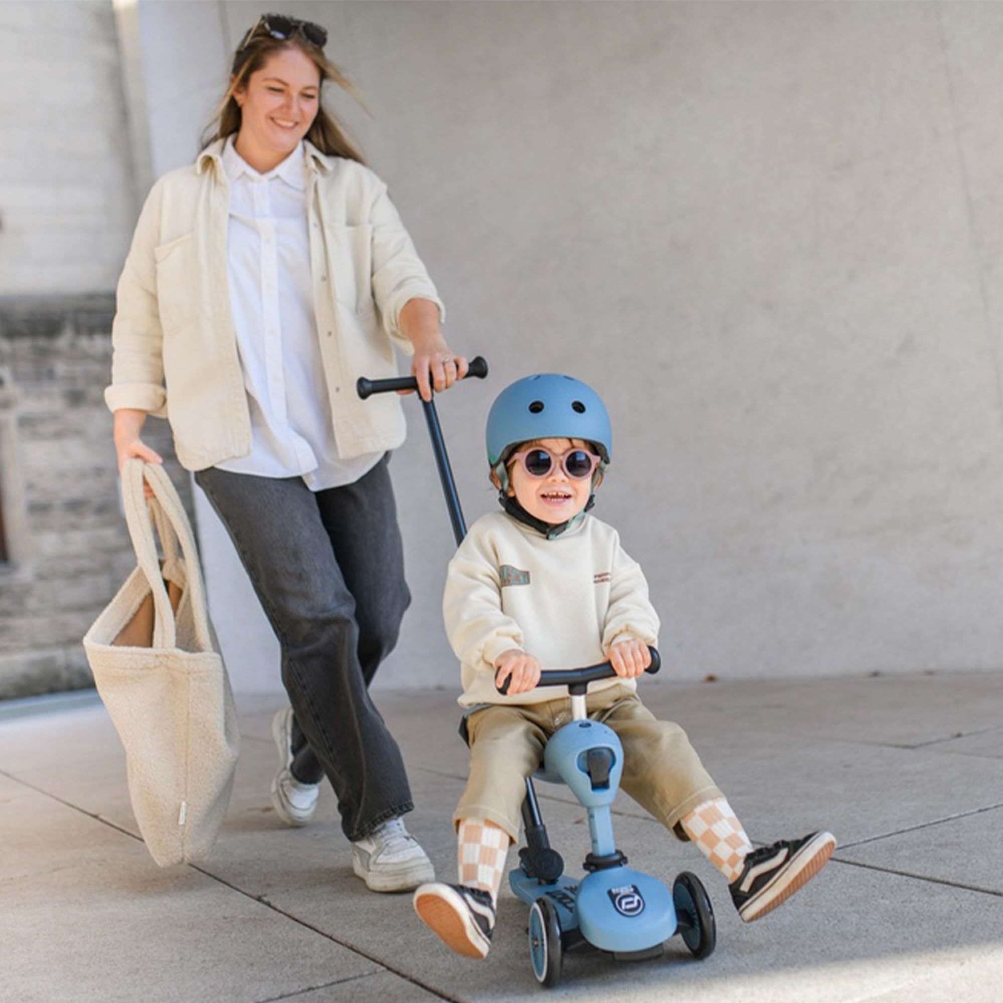 Scoot & Ride Highwaykick 1 Push and Go Kickboard con sedile, scooter 2 in 1, con manubrio a partire da 1 2 anni, regolabile in altezza, senza attrezzi