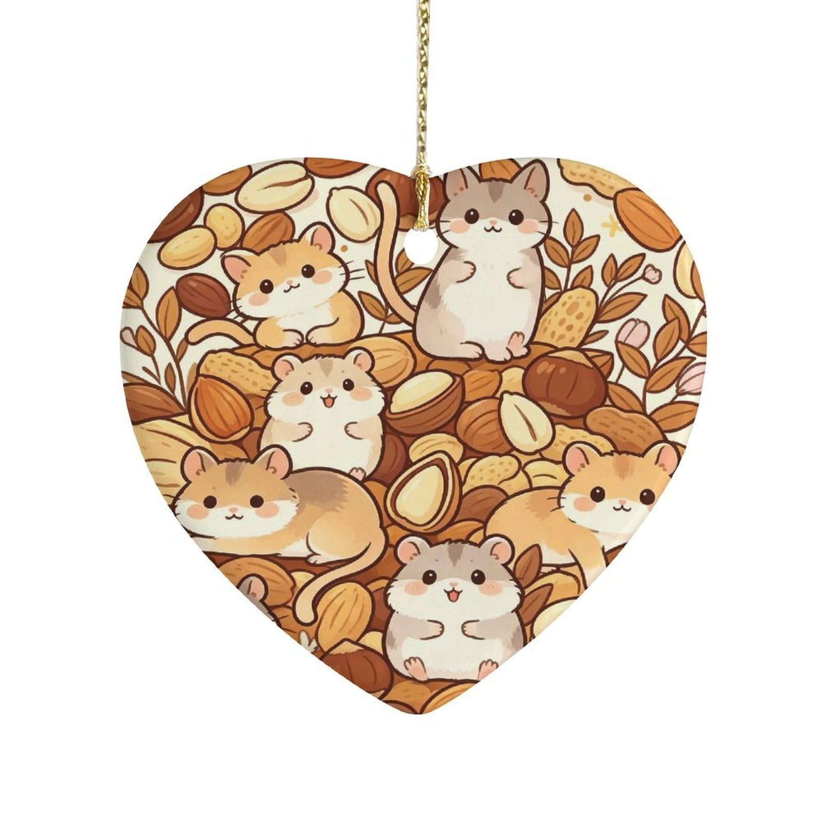 Fekiloot Style Cute Little Hamster Ceramic Ornament Home Decor Keepsake
