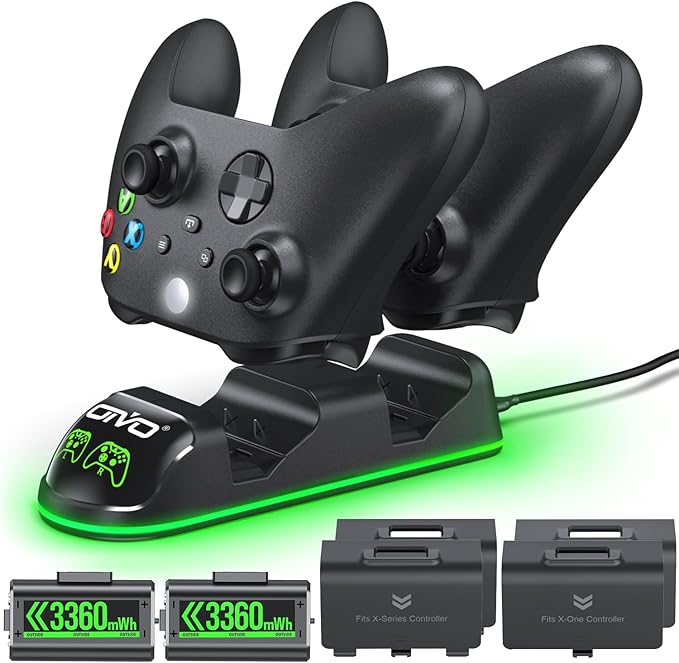 OIVO XSX Controller Charger Station with 2 Packs Rechargeable Battery