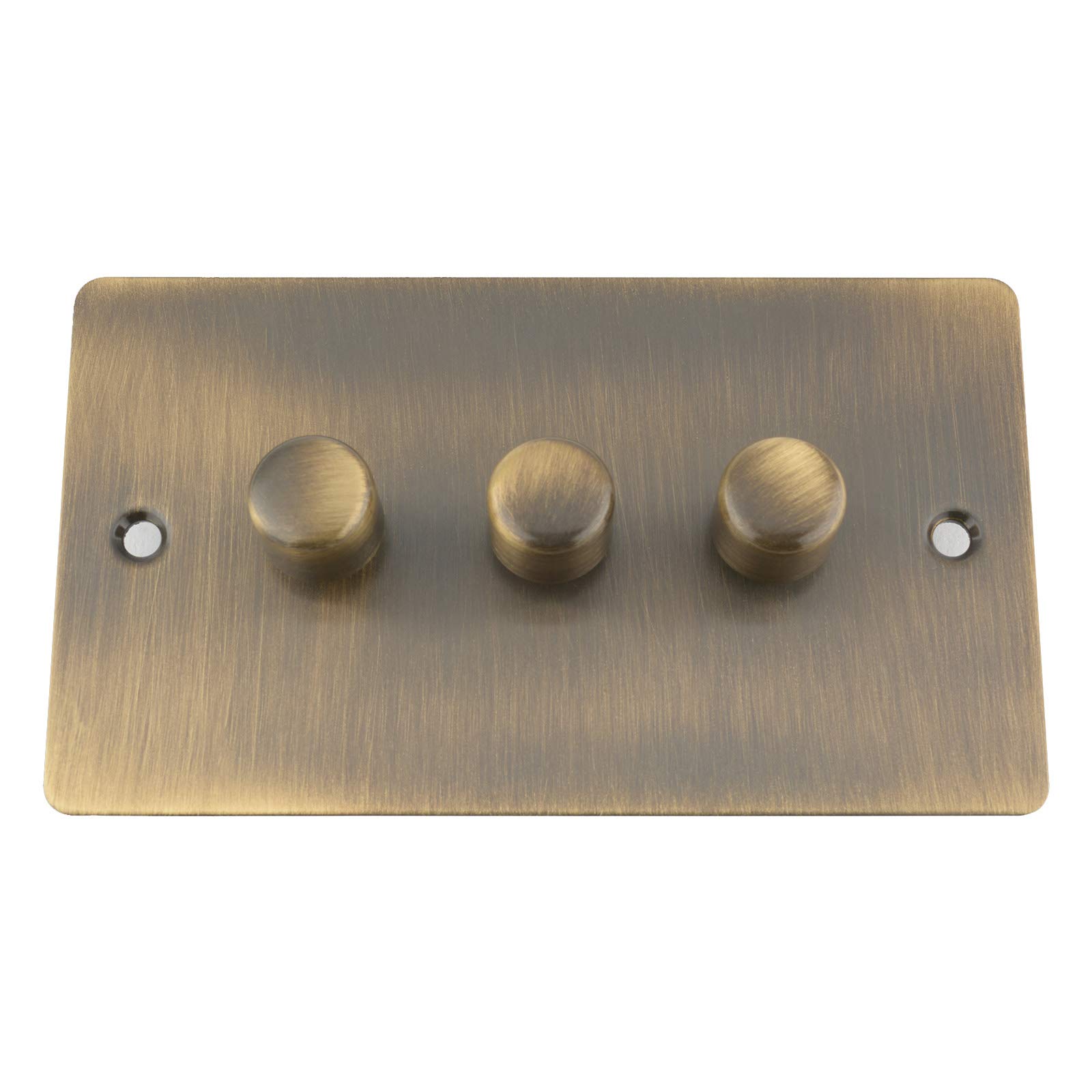 A5 Products Brass Antique Flat Dimmer 3 Gang 400W