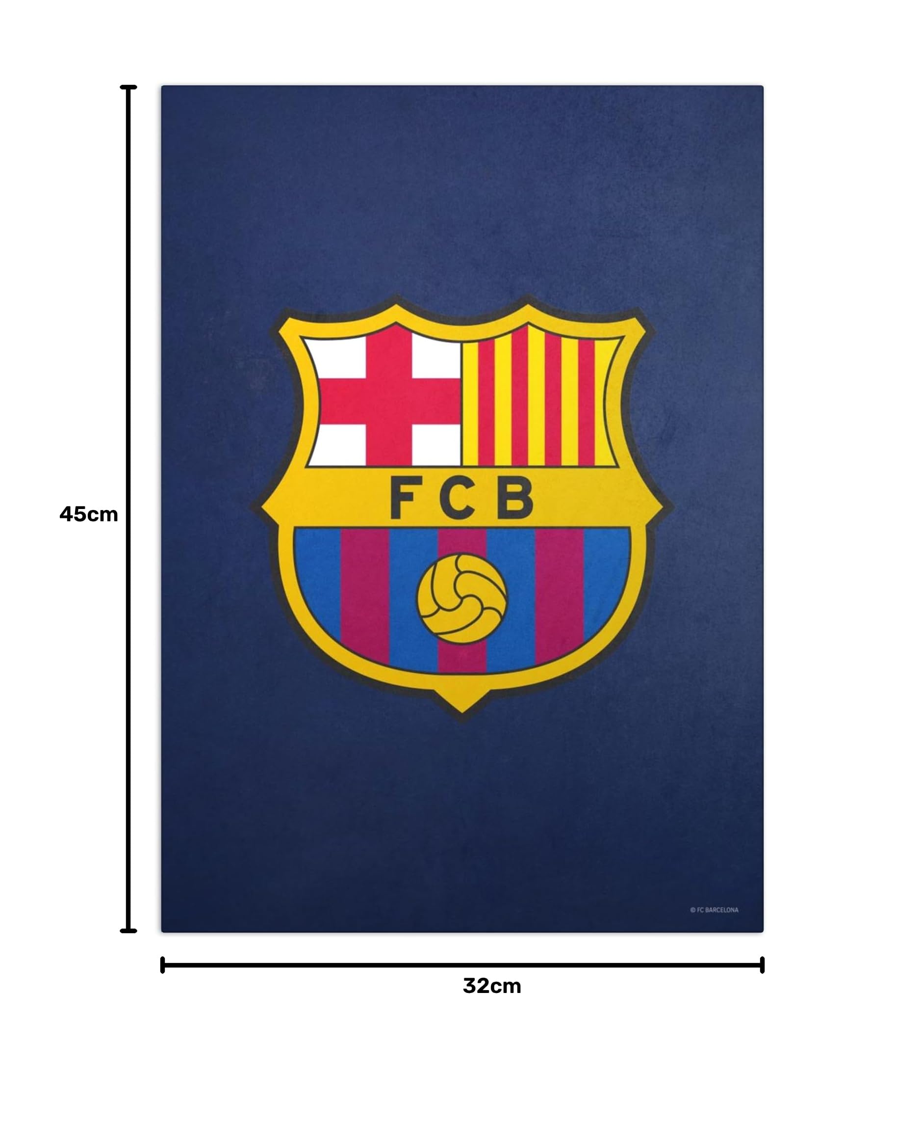 Displate - Poster in metallo – montaggio magnetico – FC Barcelona – Crest – Dimensione M – 32 x 45 cm opaco