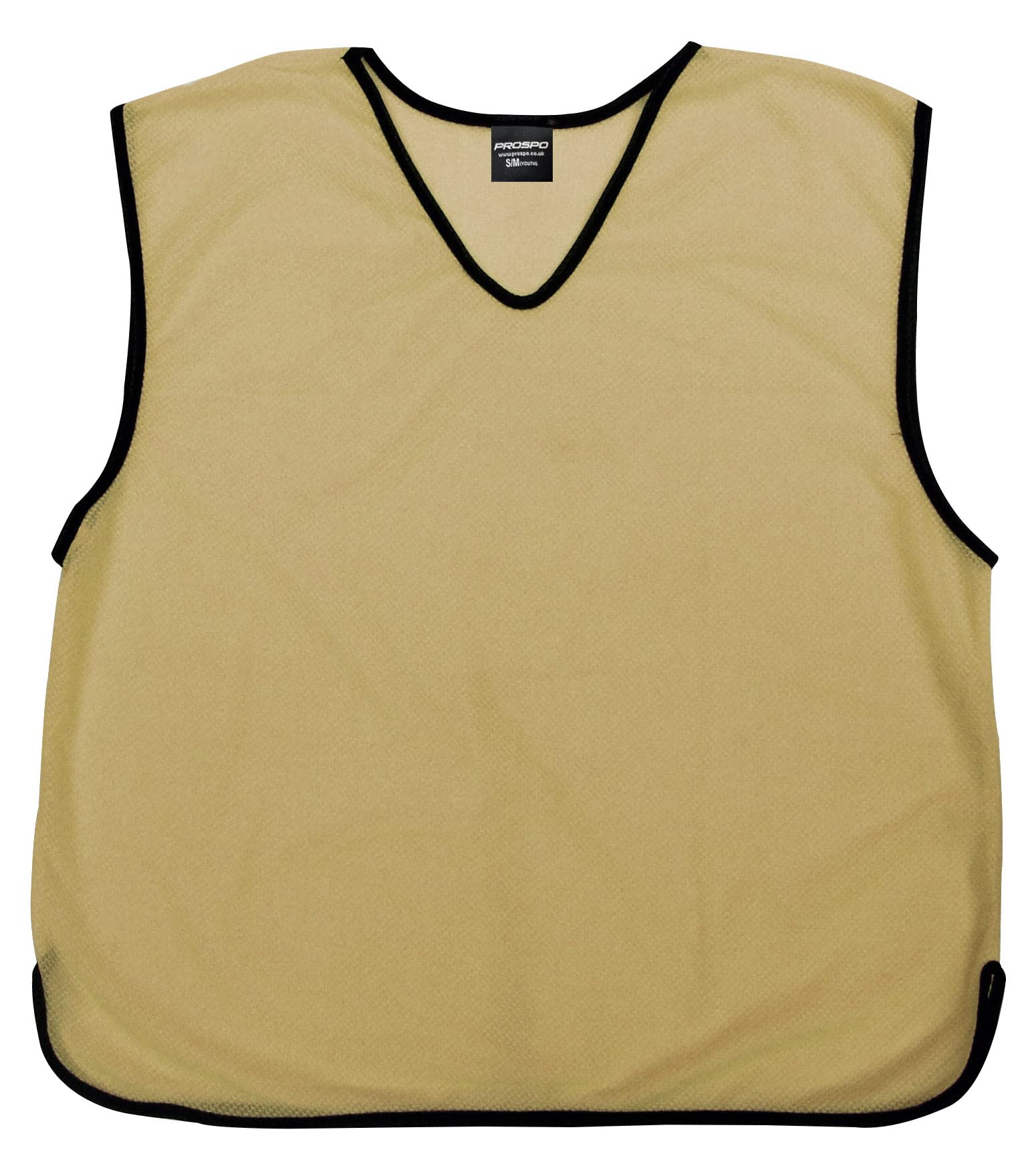 Prospo 6 X Training Bibs Sports Mesh Football Bibs (Pack of 6) - Quick Dry Sport Bibs For Rugby, Basketball, Cricket & Football (Gold, Small Boys (Under 6 Years Old))