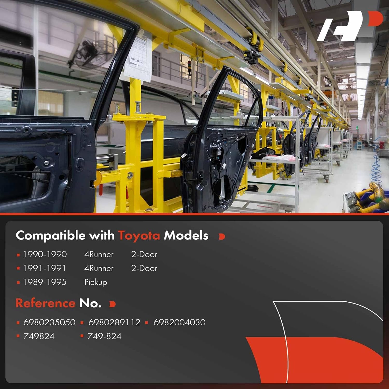 A-Premium Manual Window Regulator Compatible with Toyota 4Runner 1990-1991 Pickup 1989-1995 Front Left Driver Side