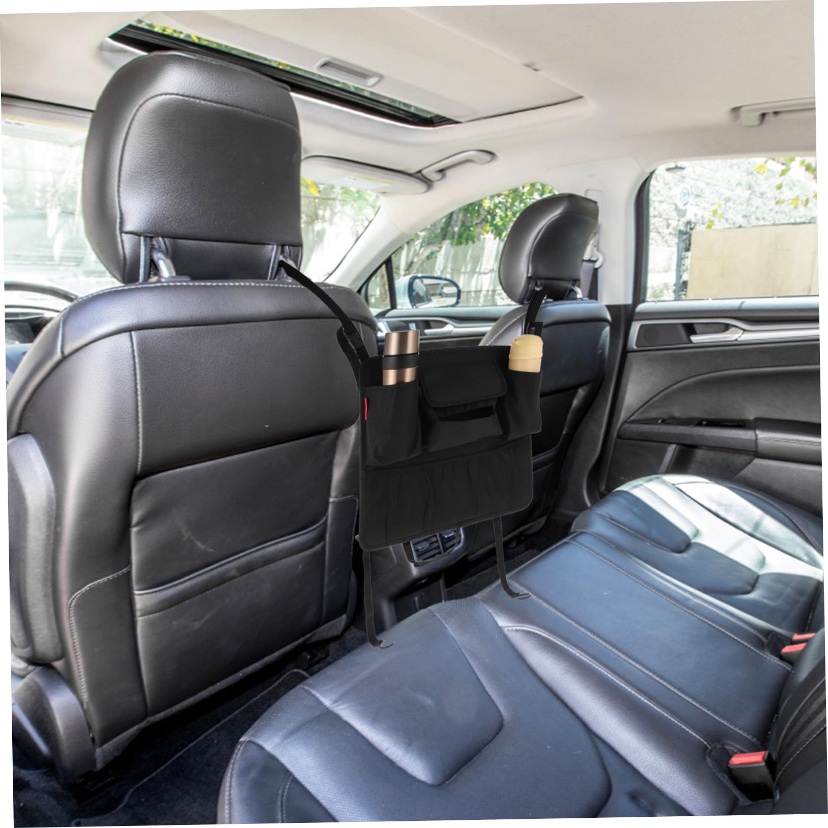 Auto Rücksitz Organizer aus Oxford Gewebe Schwarz 1 Stück