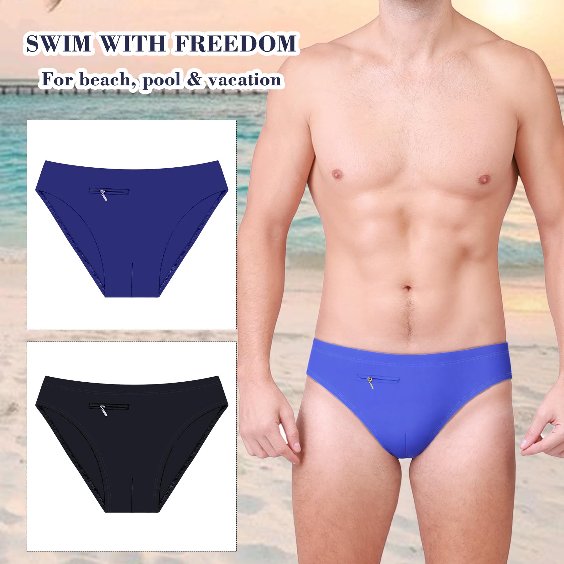 Bañador Slip para Hombre Deportivo Secado Rápido Clásico
