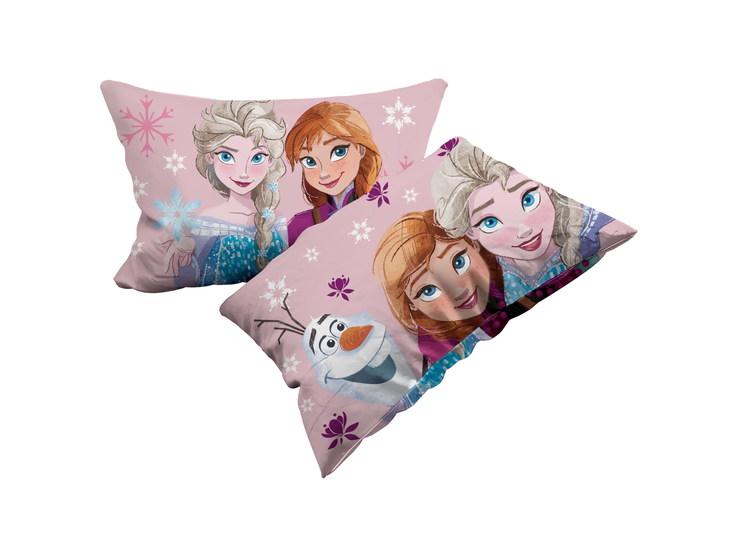 Disney - Juego de Funda nórdica para Cama Individual, Funda nórdica + Funda de Almohada, Juego de Funda nórdica con Funda de Almohada, Funda nórdica 155 x 200 cm, 100% algodón, Frozen, (no contiente